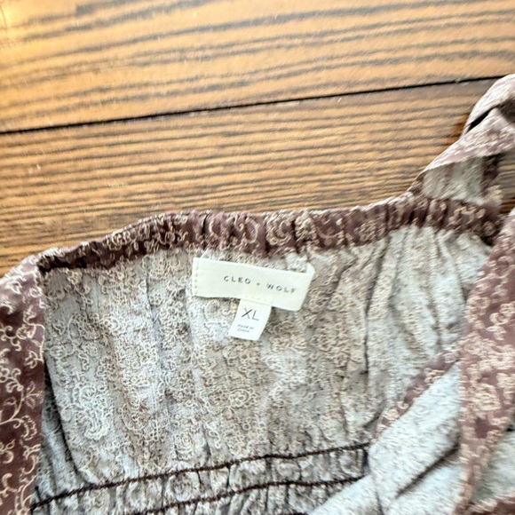 NWT Cleo & Wolf Floral Crop Ruched Tank - Picture 3 of 8